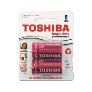 2pk Toshiba Heavy Duty C Battery