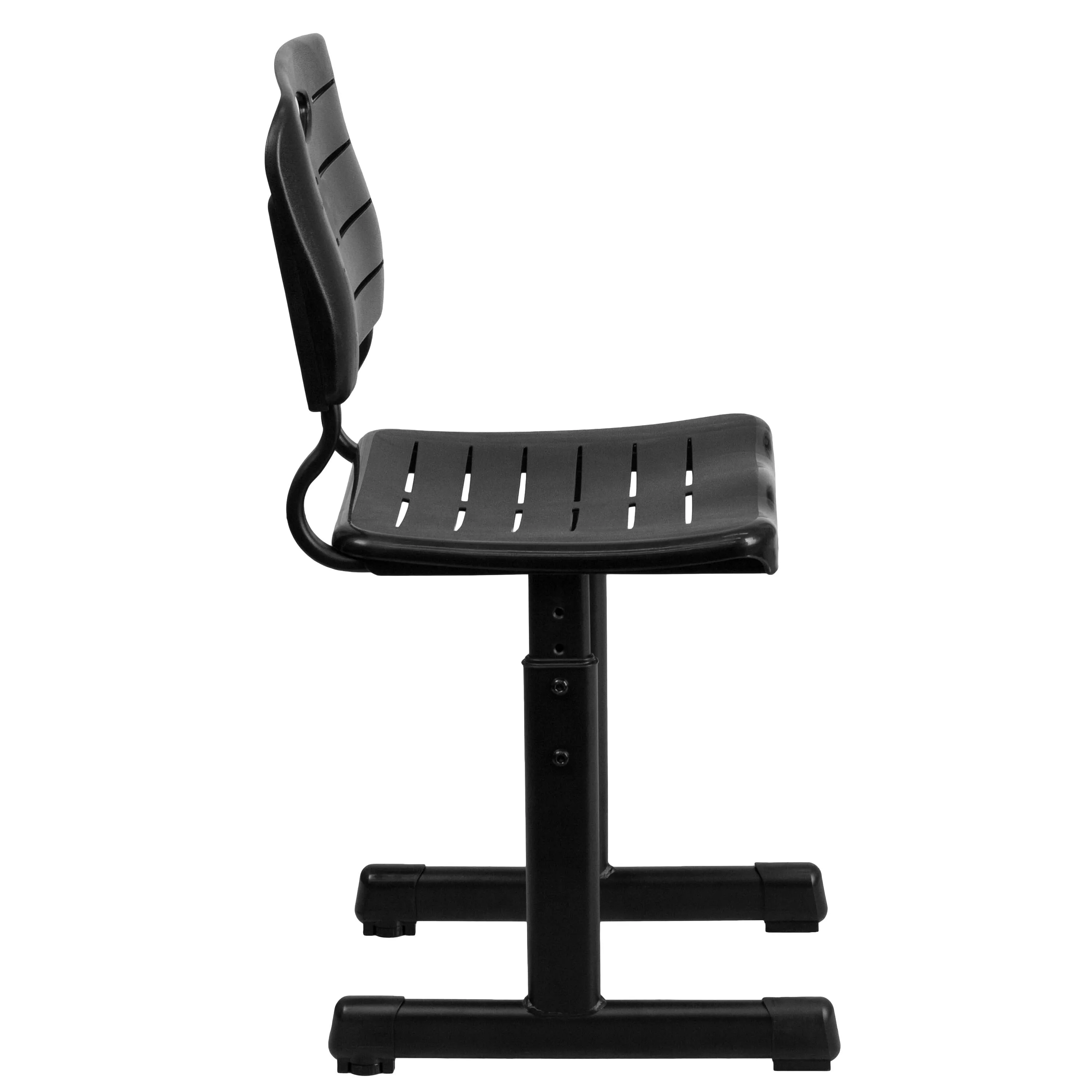 Adjustable Height Student Chair with Pedestal Frame