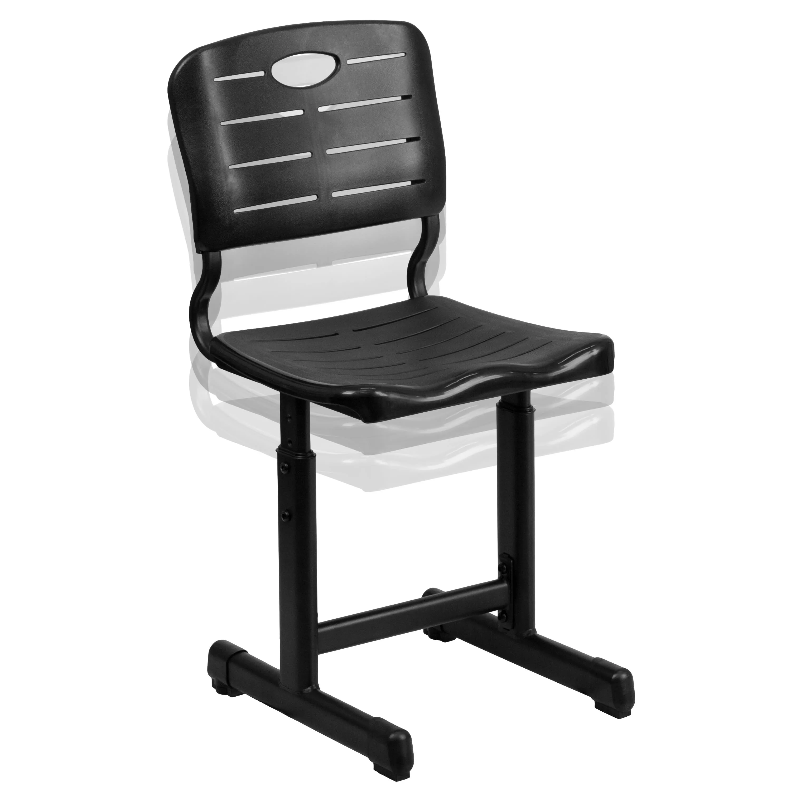 Adjustable Height Student Chair with Pedestal Frame