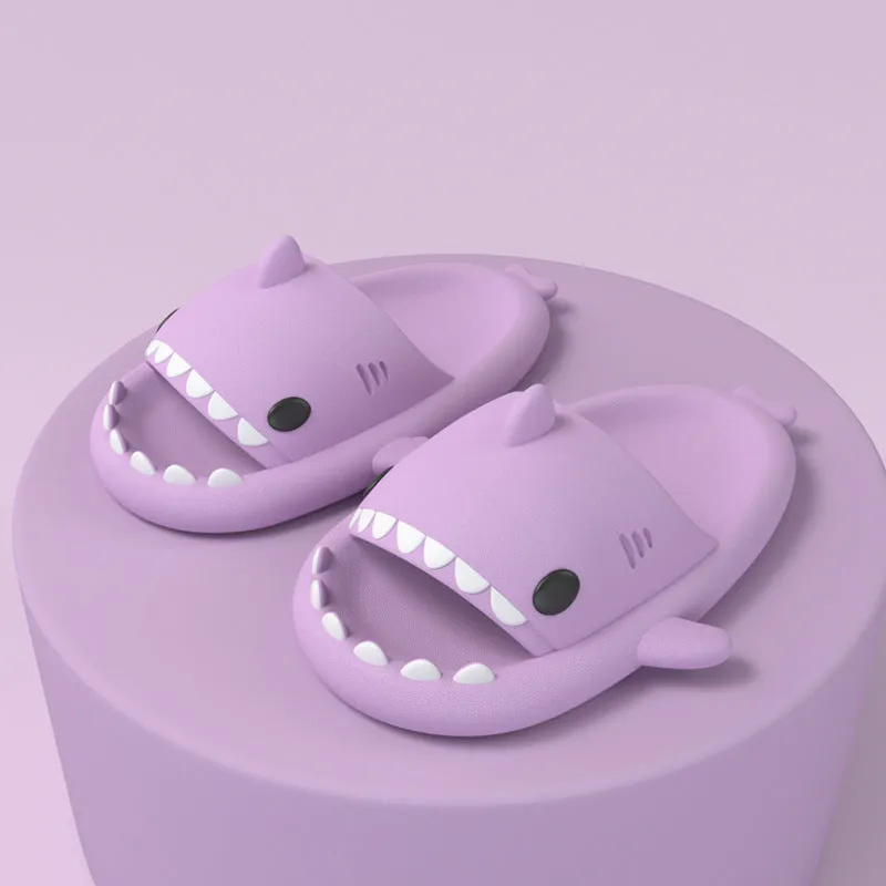 Adult's Slippers Indoor Outdoor Funny Shark Cartoon