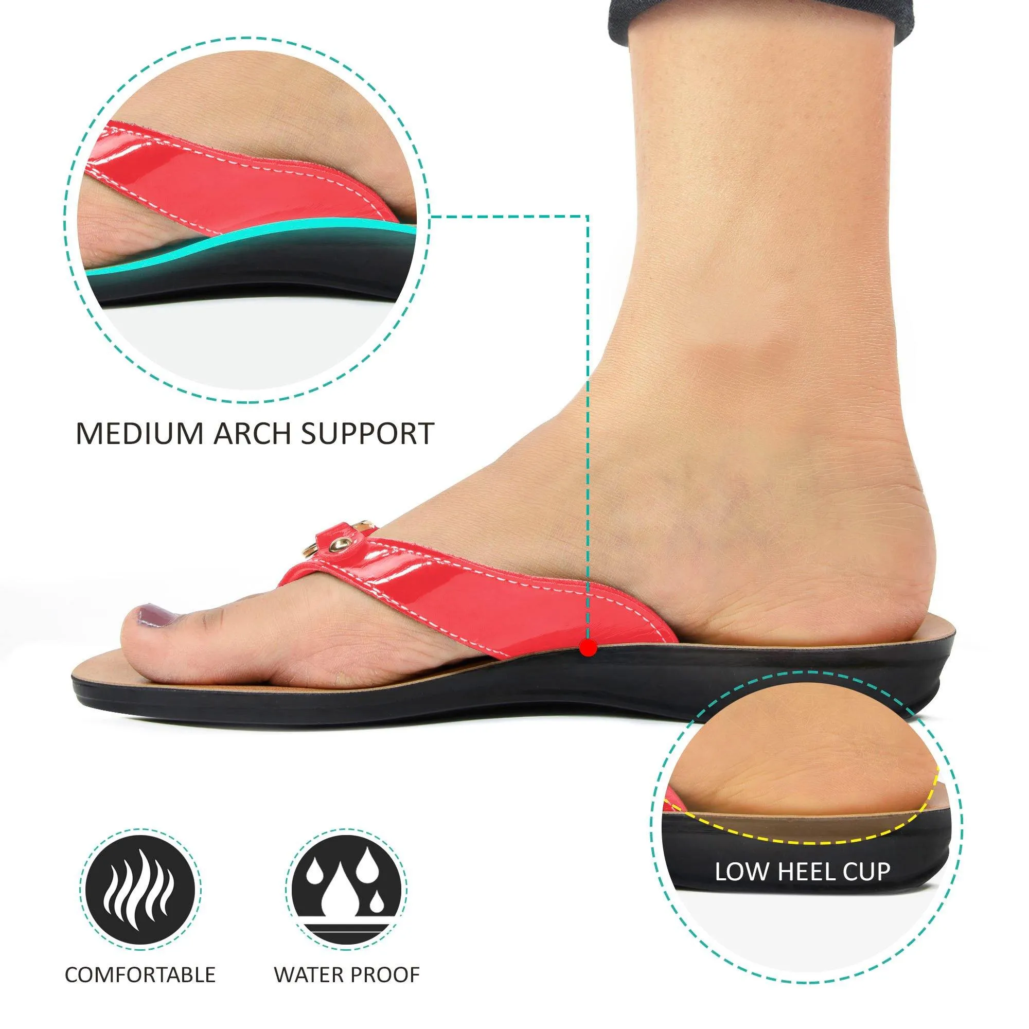 Aerosoft - Willow LS4831 Summer Comfortable Thong Casual Flat Sandals For Women