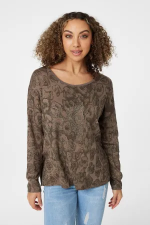 Animal Print Long Sleeve T-Shirt