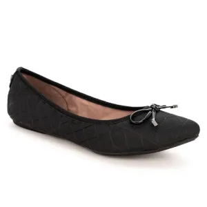 ANNIE Ballet Flat Shoes - Black Rubber