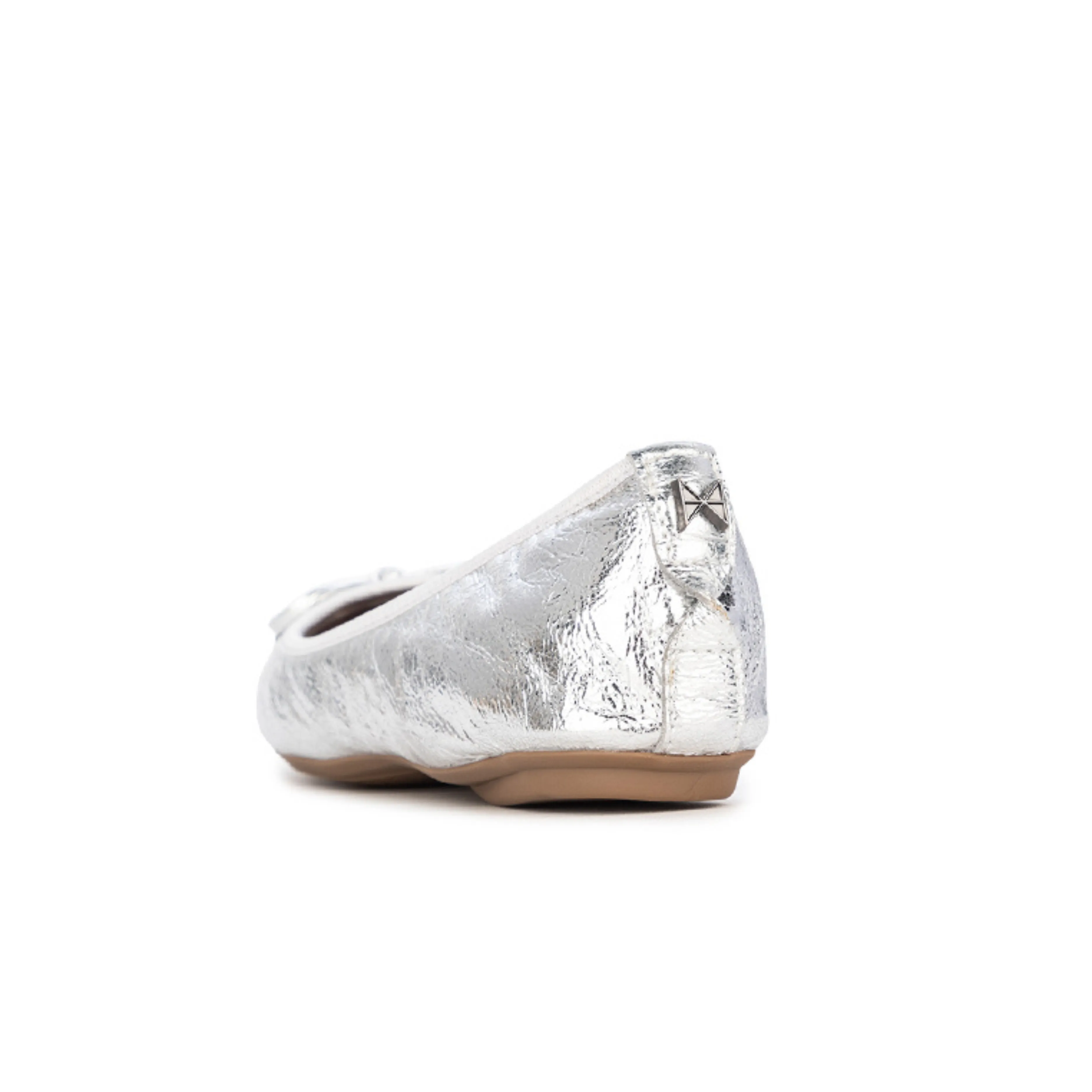 ANNIE Ballet Flat Shoes - Silver