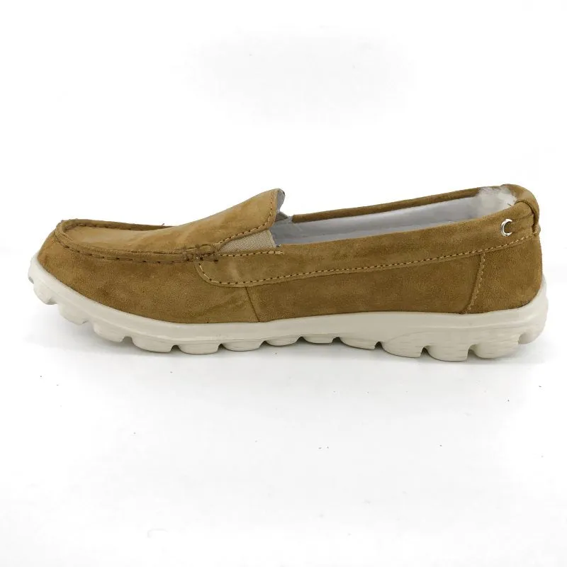 Australian Sheepskin Unisex Casual Flats UGG Moccasin - Chestnut