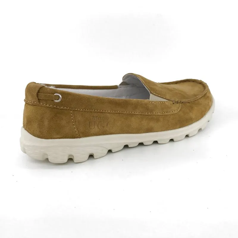 Australian Sheepskin Unisex Casual Flats UGG Moccasin - Chestnut