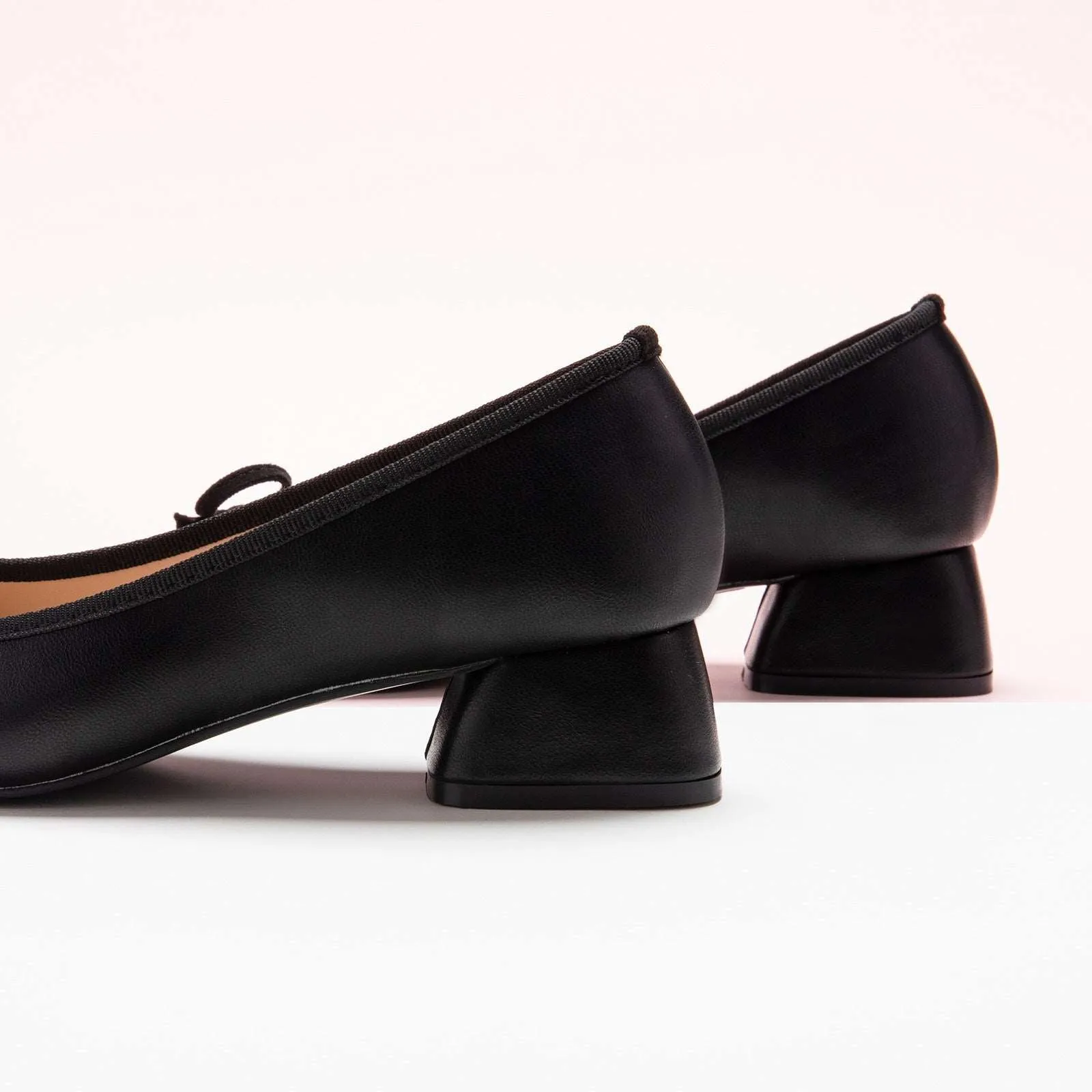 Ballet Block Heel (Nina) Black