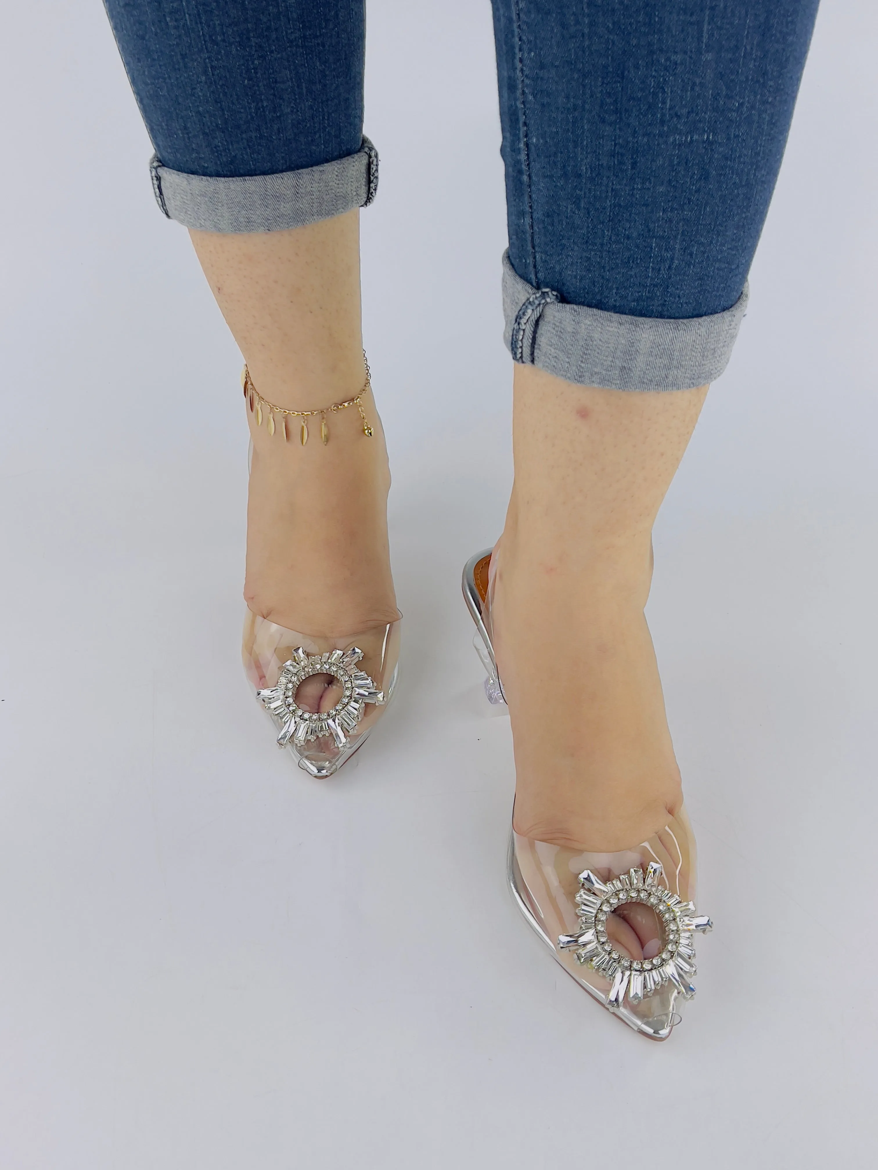 Begum Cinderella Heels (Silver)