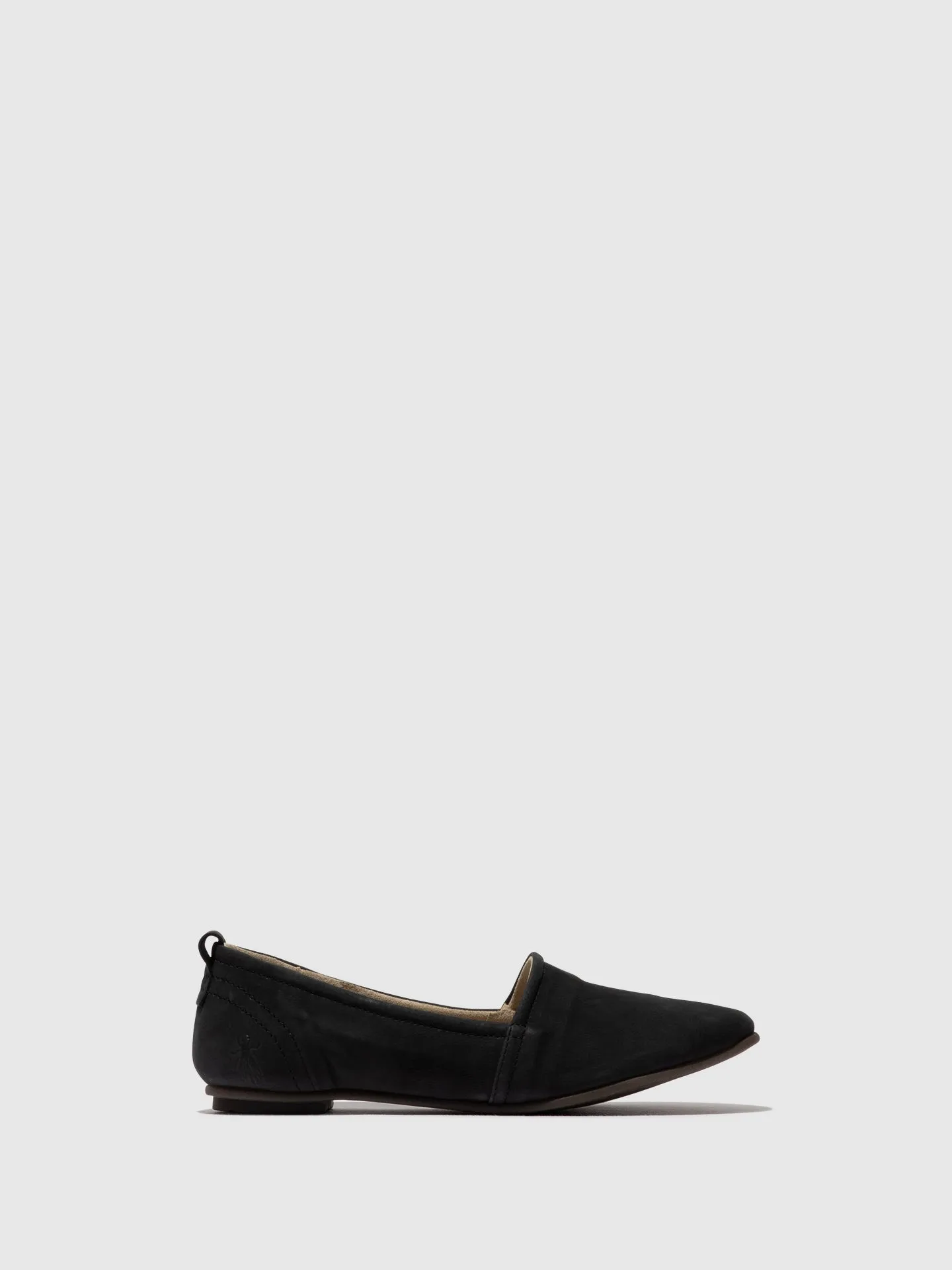 Black Round Toe Ballerinas