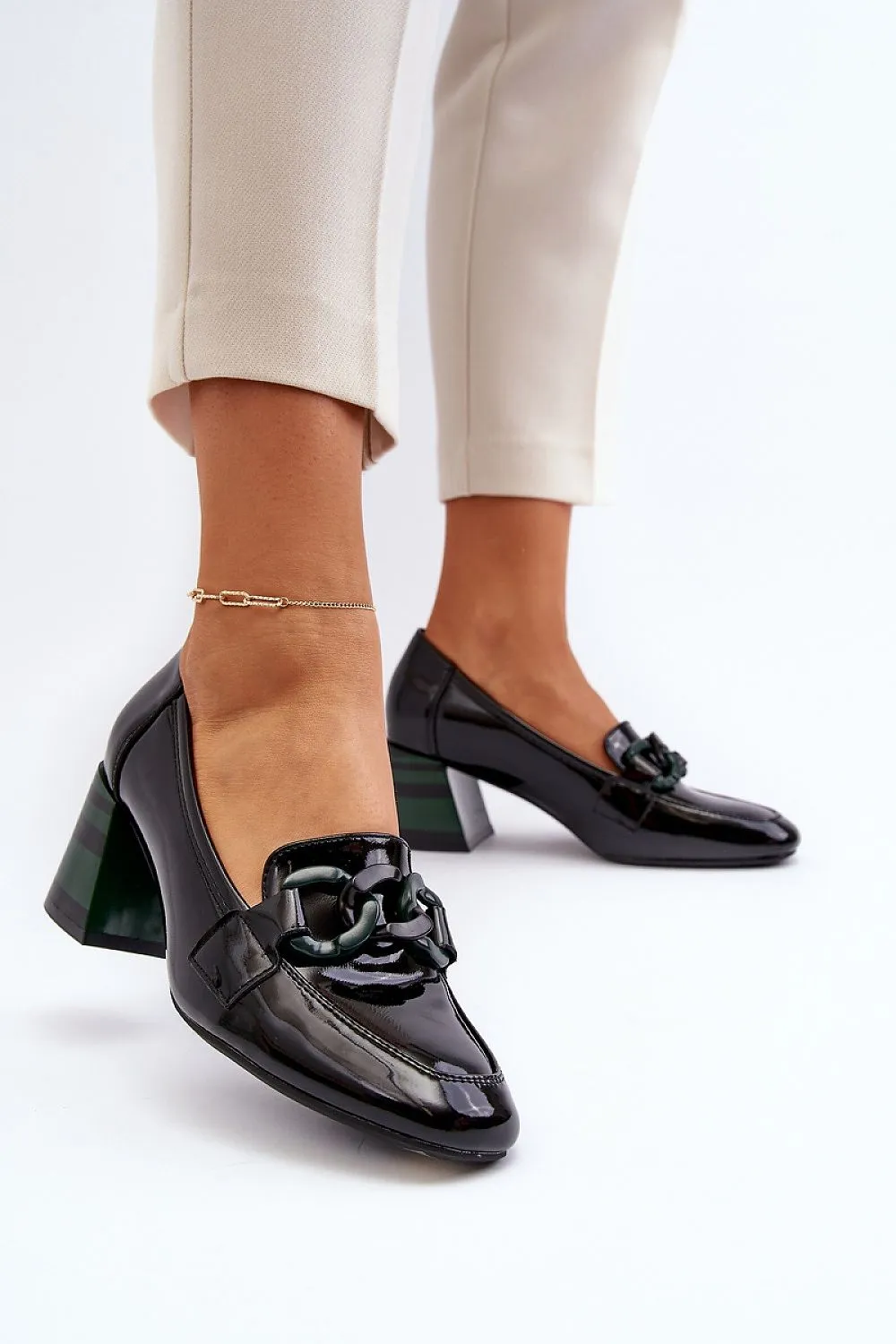 Block heel pumps Step in style