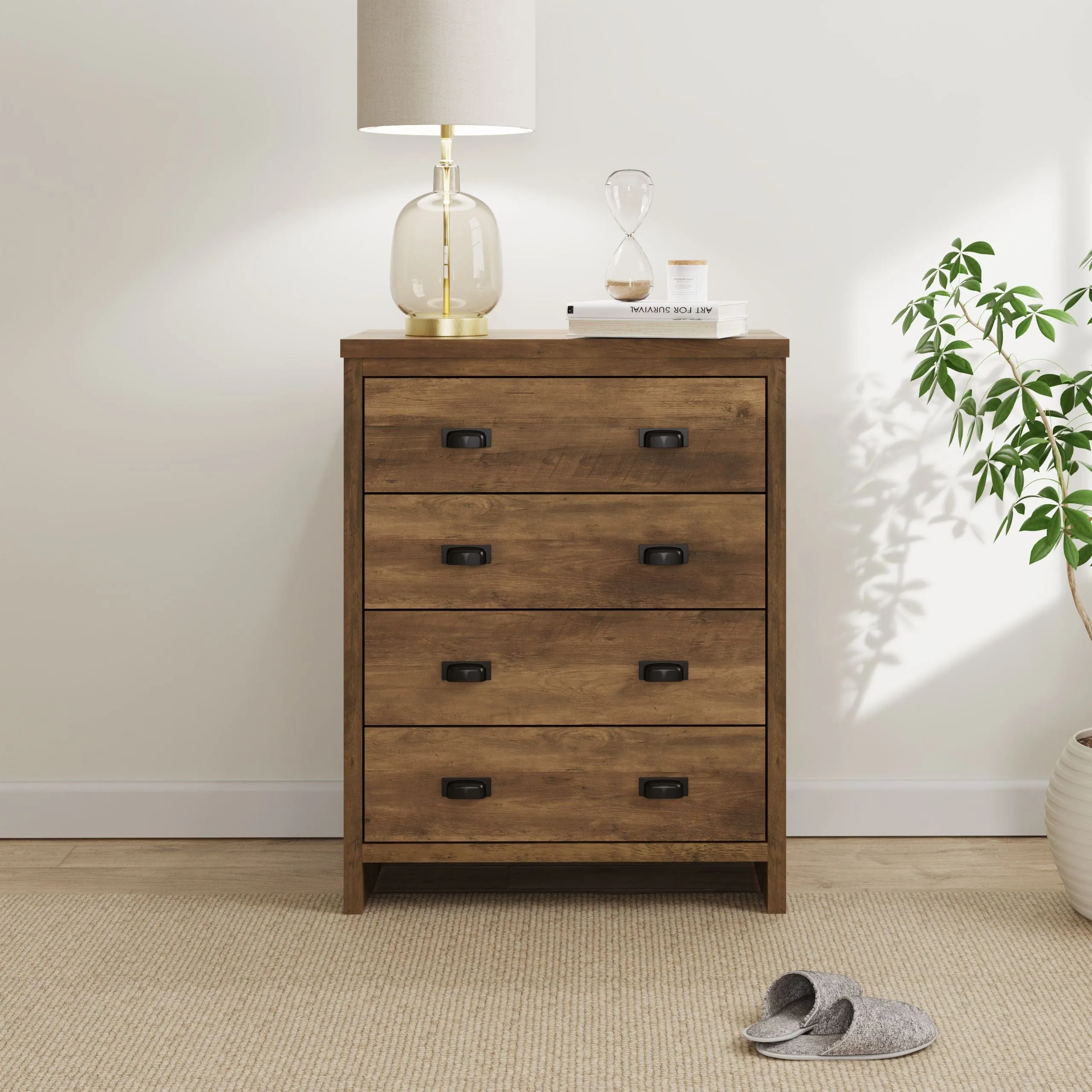 Boston 4 Drawer Chest Knotty Oak