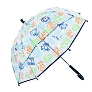 Boy's Clear Multi Transportation Print 17" Umbrella