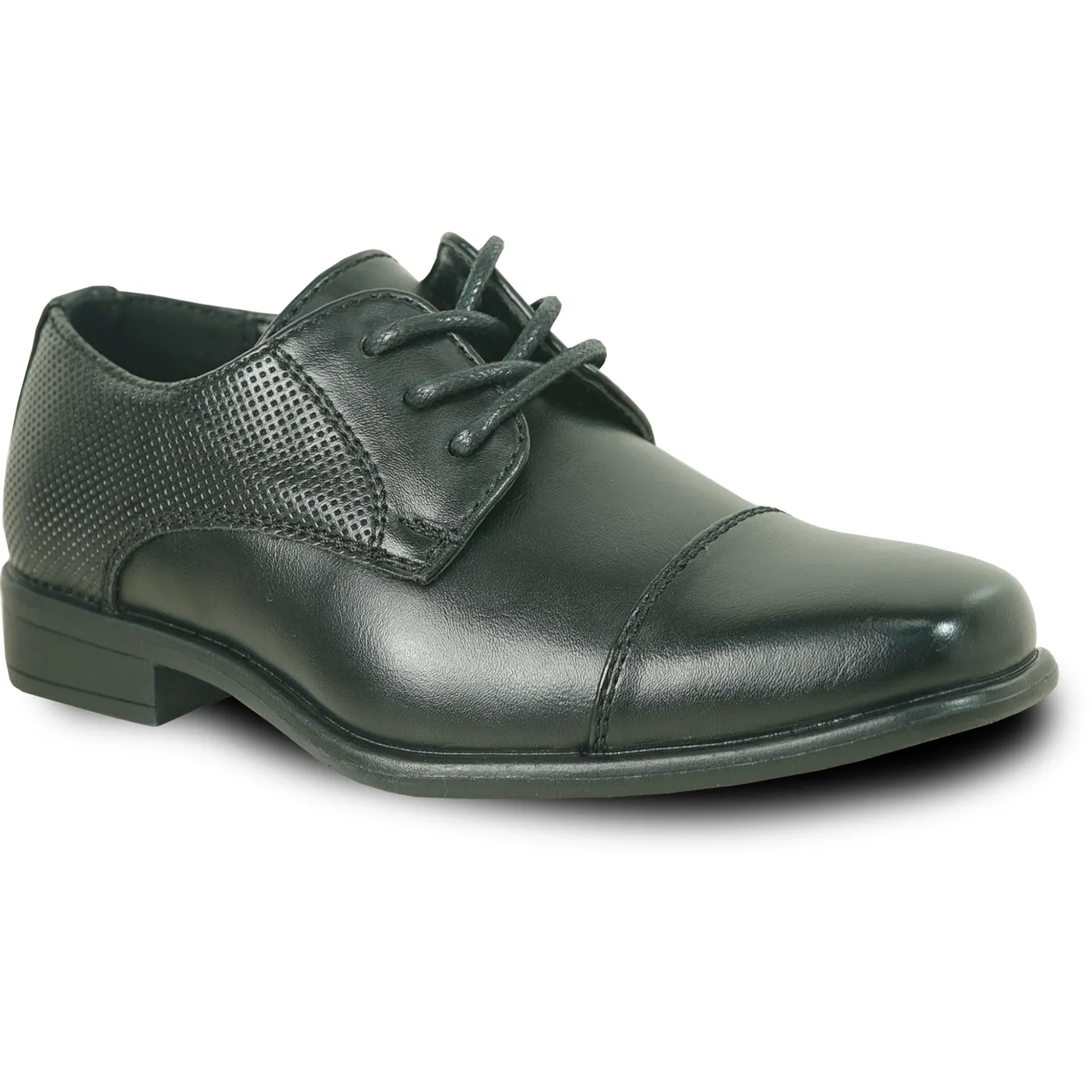 BRAVO Boy Dress Shoe KING-6KID Oxford Shoe School Uniform Black