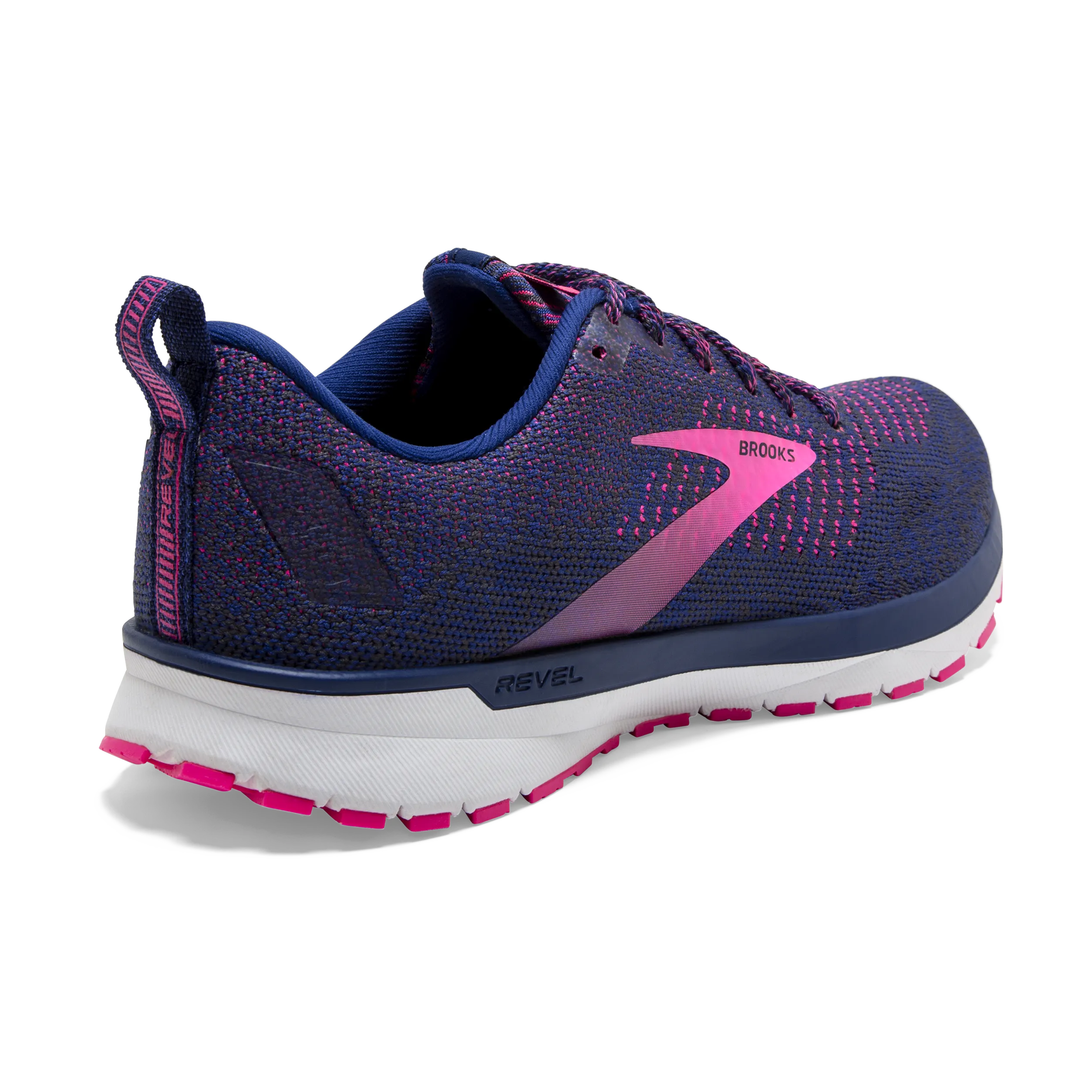 Brooks Women's Revel 4 Running Shoe - Blue/Ebony/Pink 1203371B475