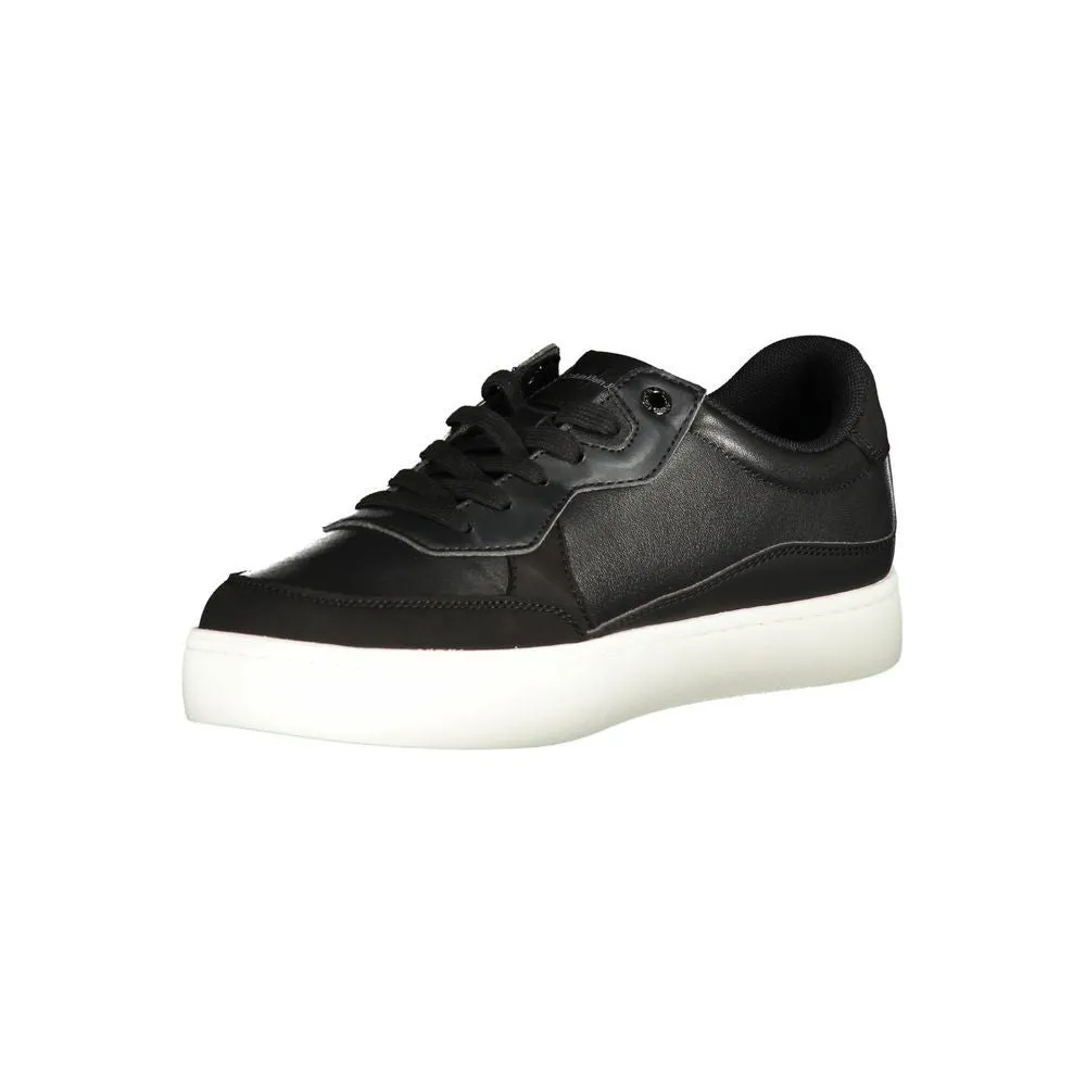 Calvin Klein Sleek Black Sports Sneakers with Contrast Details