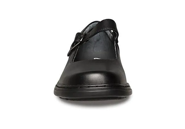 Clarks Intrigue Senior Girls Black Leather School Shoes