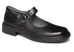 Clarks Intrigue Senior Girls Black Leather School Shoes