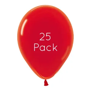 Crystal Red Balloons - 25 Pkt CLEARANCE