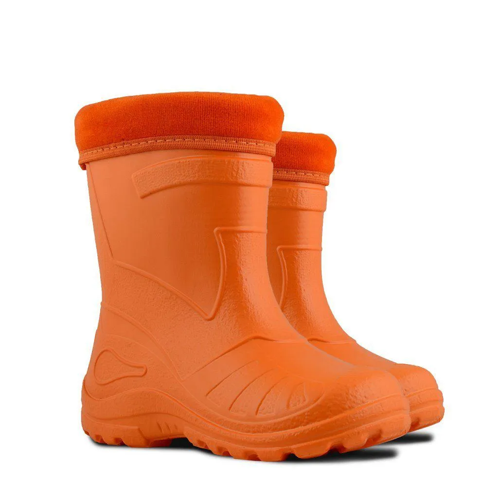 Demar Kids' Lightweight Gumboots, Otter, Orange