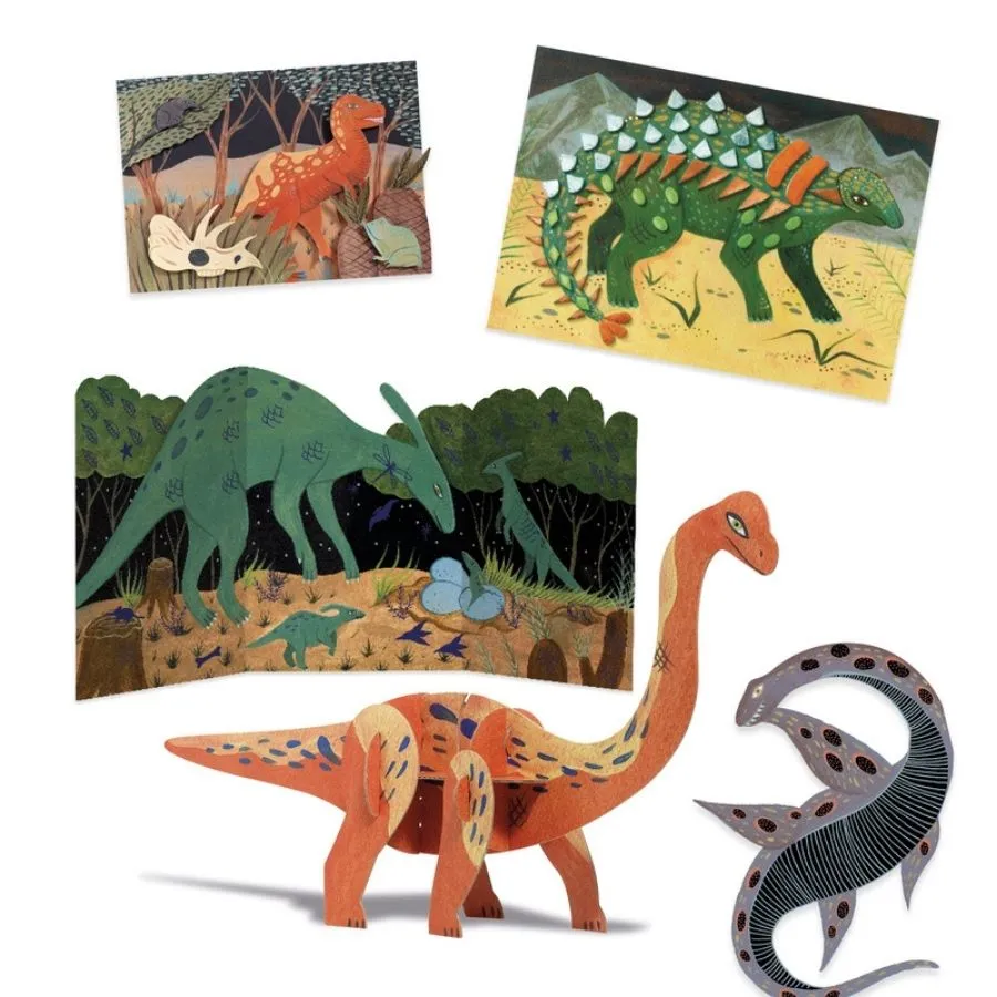 Djeco - The World of Dinosaurs Multi Craft Box Kit