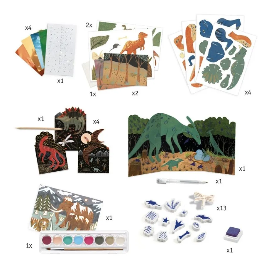 Djeco - The World of Dinosaurs Multi Craft Box Kit