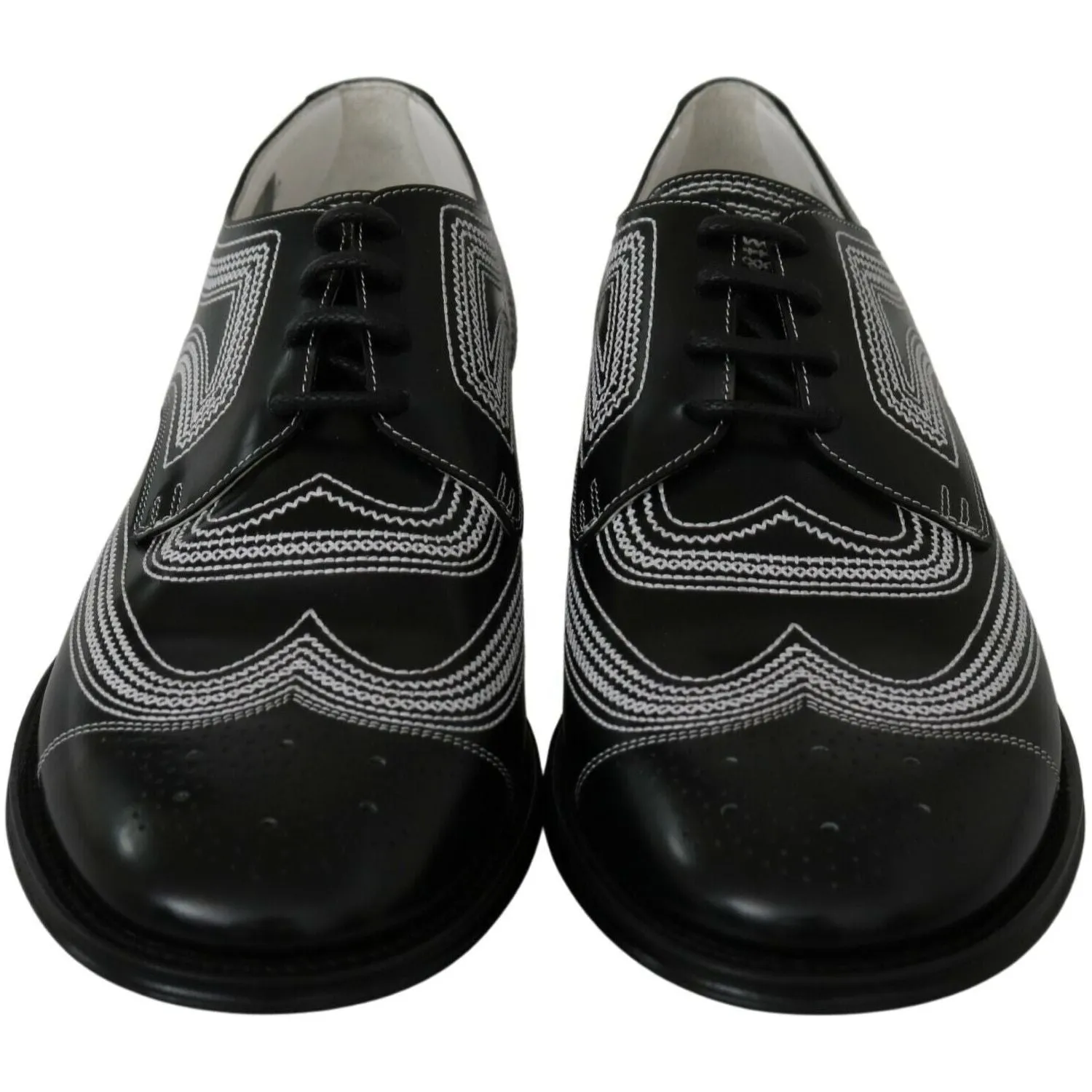 Dolce & Gabbana Elegant Black and White Derby Shoes