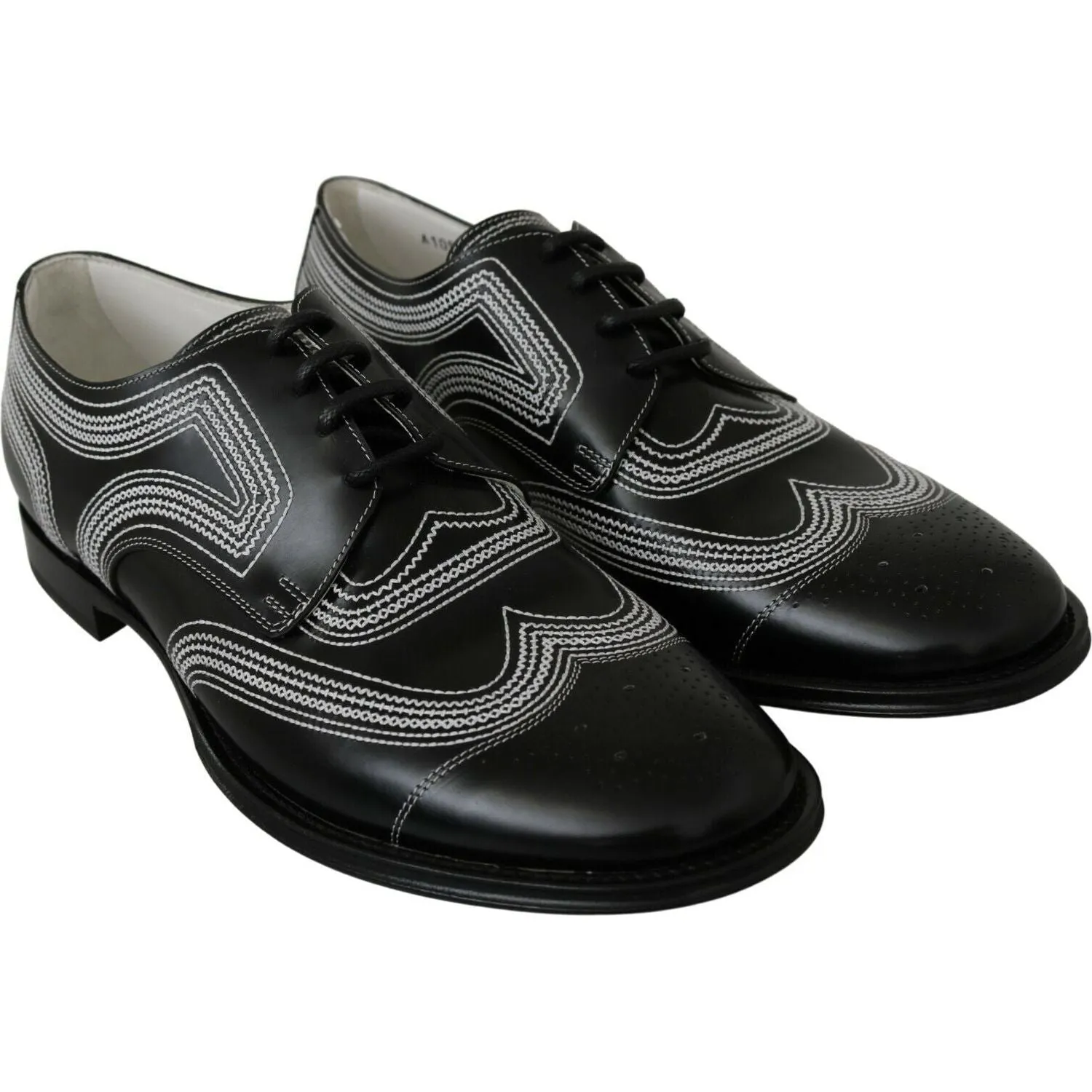 Dolce & Gabbana Elegant Black and White Derby Shoes