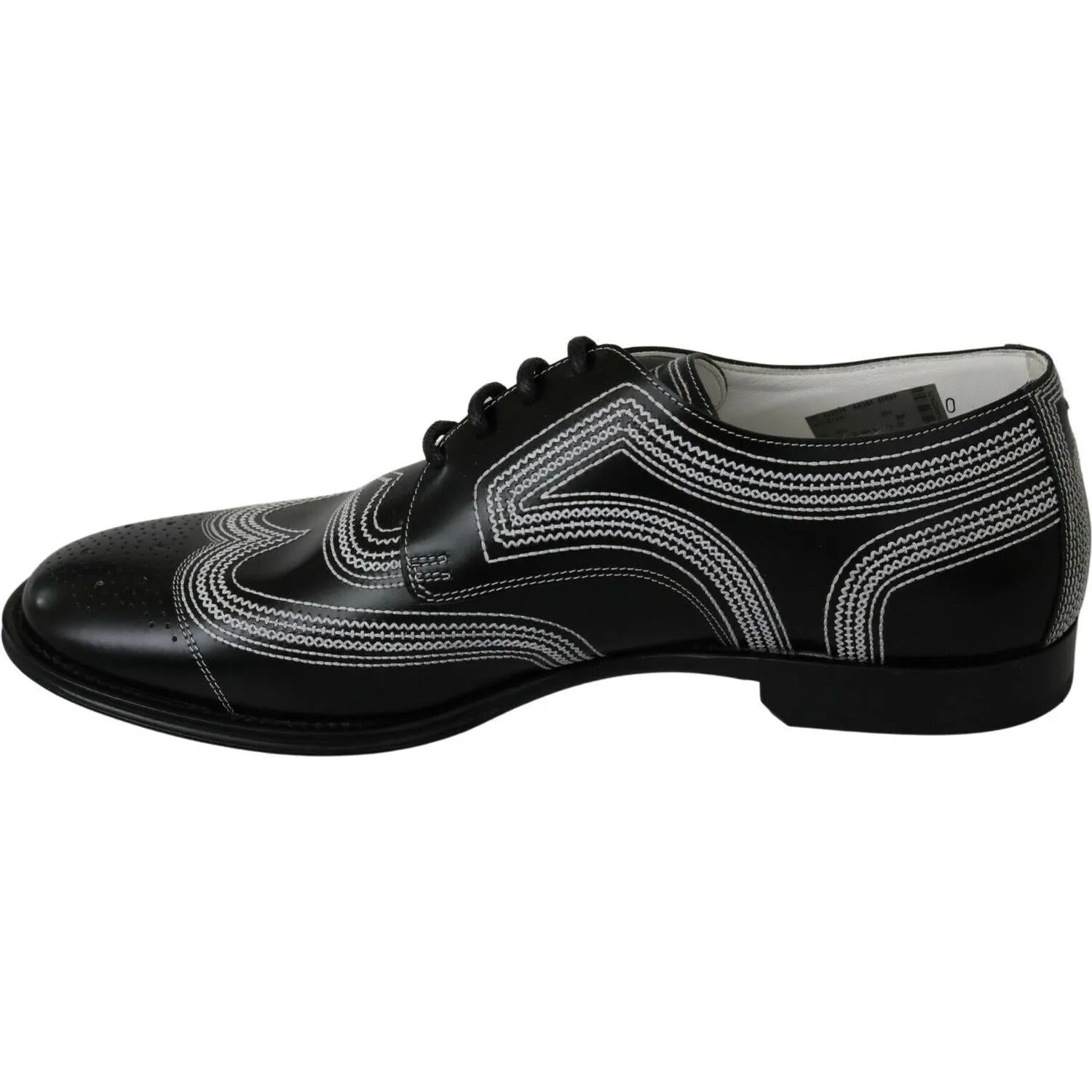 Dolce & Gabbana Elegant Black and White Derby Shoes