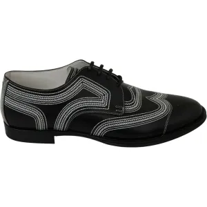 Dolce & Gabbana Elegant Black and White Derby Shoes