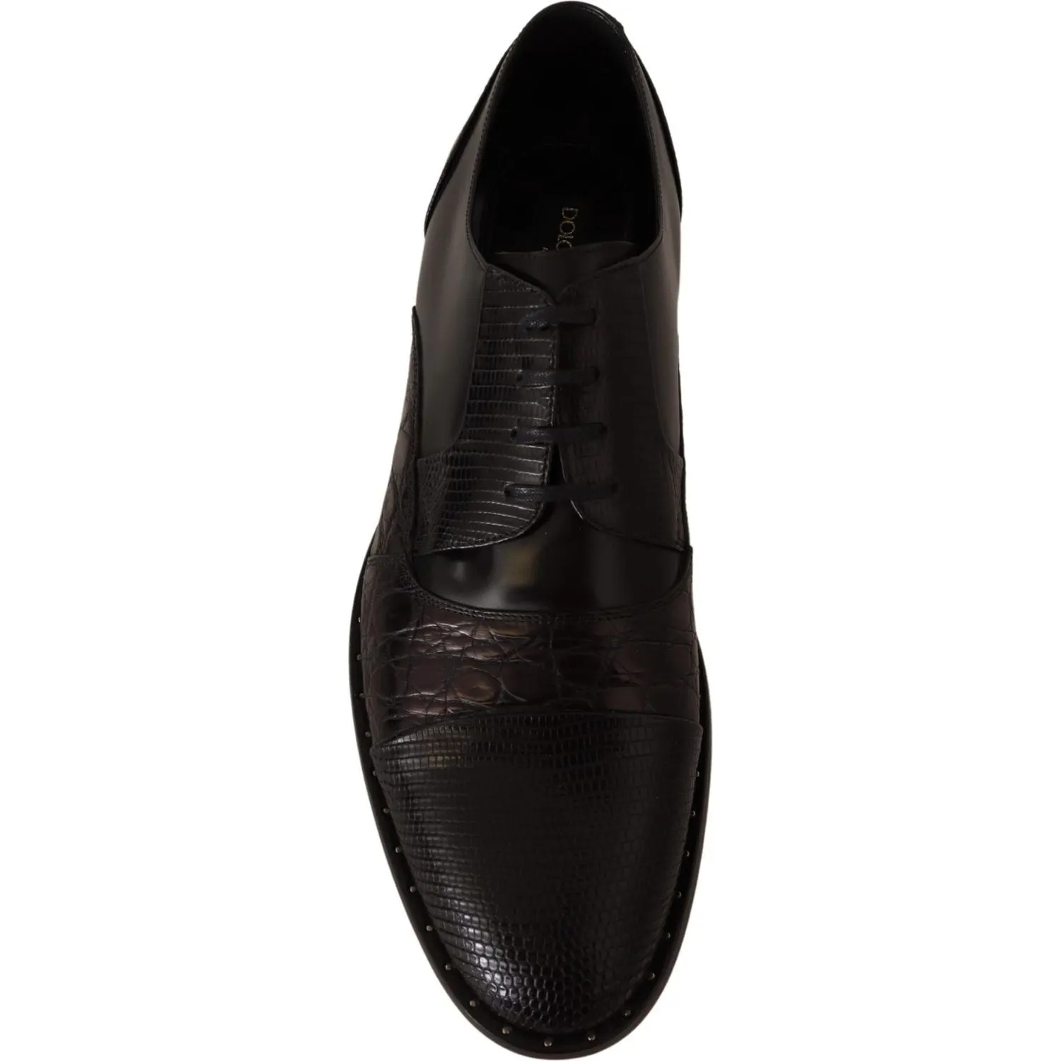 Dolce & Gabbana Elegant Black Derby Oxford Wingtips