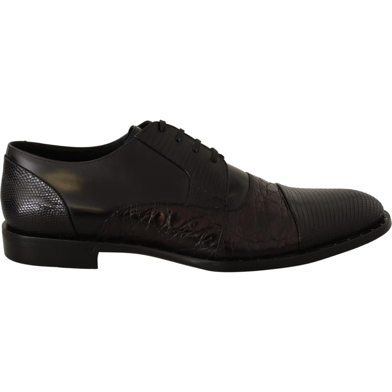 Dolce & Gabbana Elegant Black Derby Oxford Wingtips