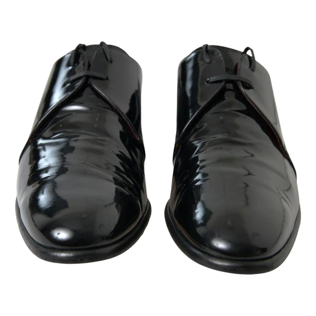 Dolce & Gabbana Elegant Black Patent Leather Formal Men's Shoes