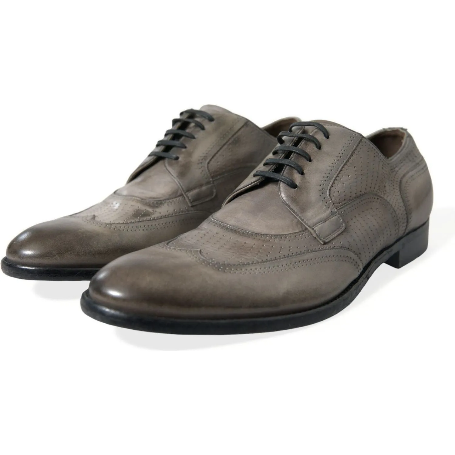 Dolce & Gabbana Elegant Calfskin Derby Lace-Ups