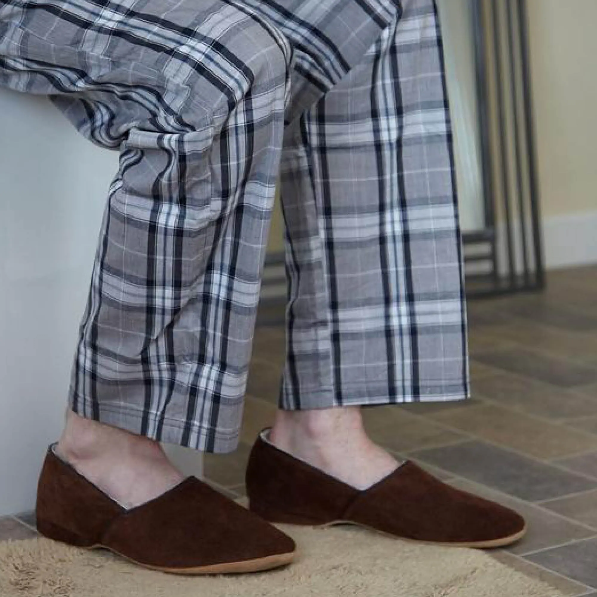 DRAPER ANTON Suede Slipper BROWN