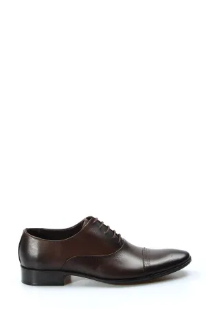 Elegant Brown Leather Oxford Shoes for Men-Wessi