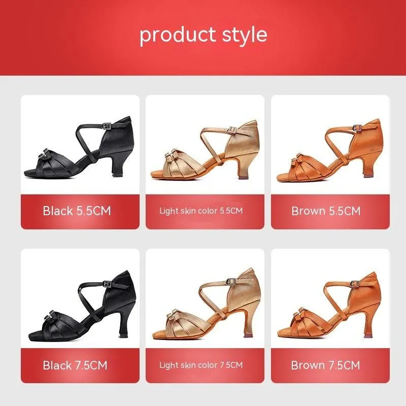 Elegant Latin Dance Heels with Soft Sole for Women