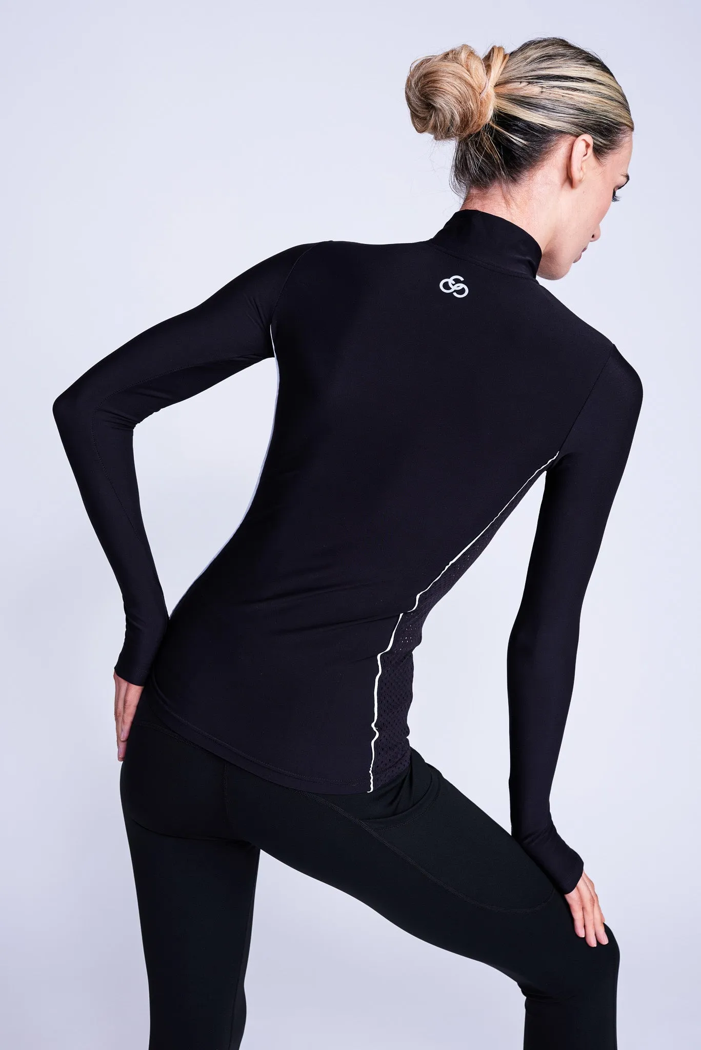 Fearless Half-Zip Top in Black