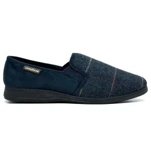 Goodyear Men's Slippers Harrison Navy Tweed