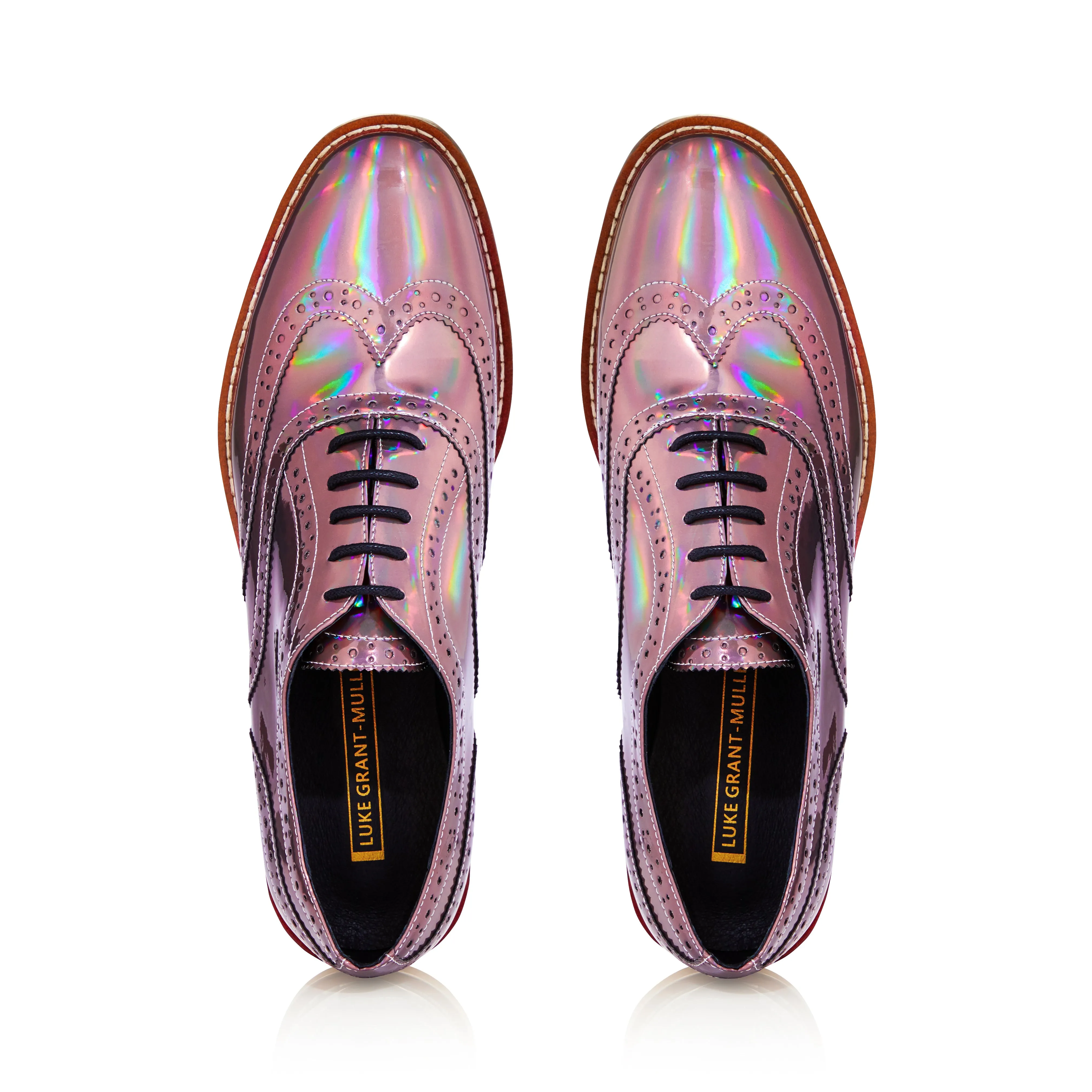 Holographic Iridescent Brogues