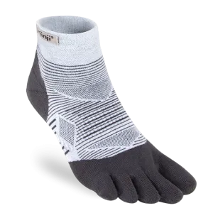 Injini Men's Run Lightweight Mini-Crew Sock in Gray