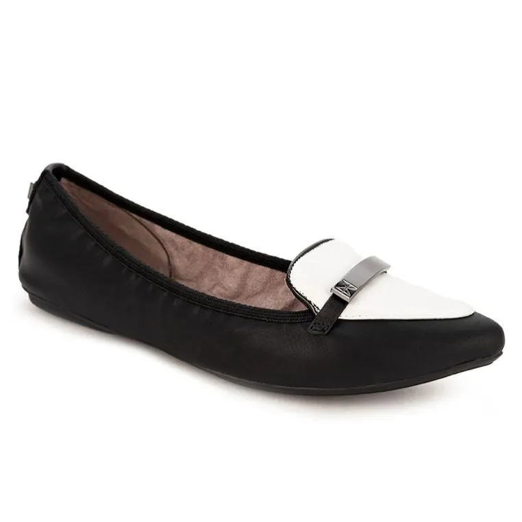 KATIA Ballet Flat Shoes - Black Malta