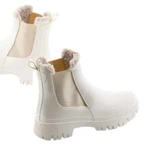 Lemon Jelly  rain boots with  faux fur detail