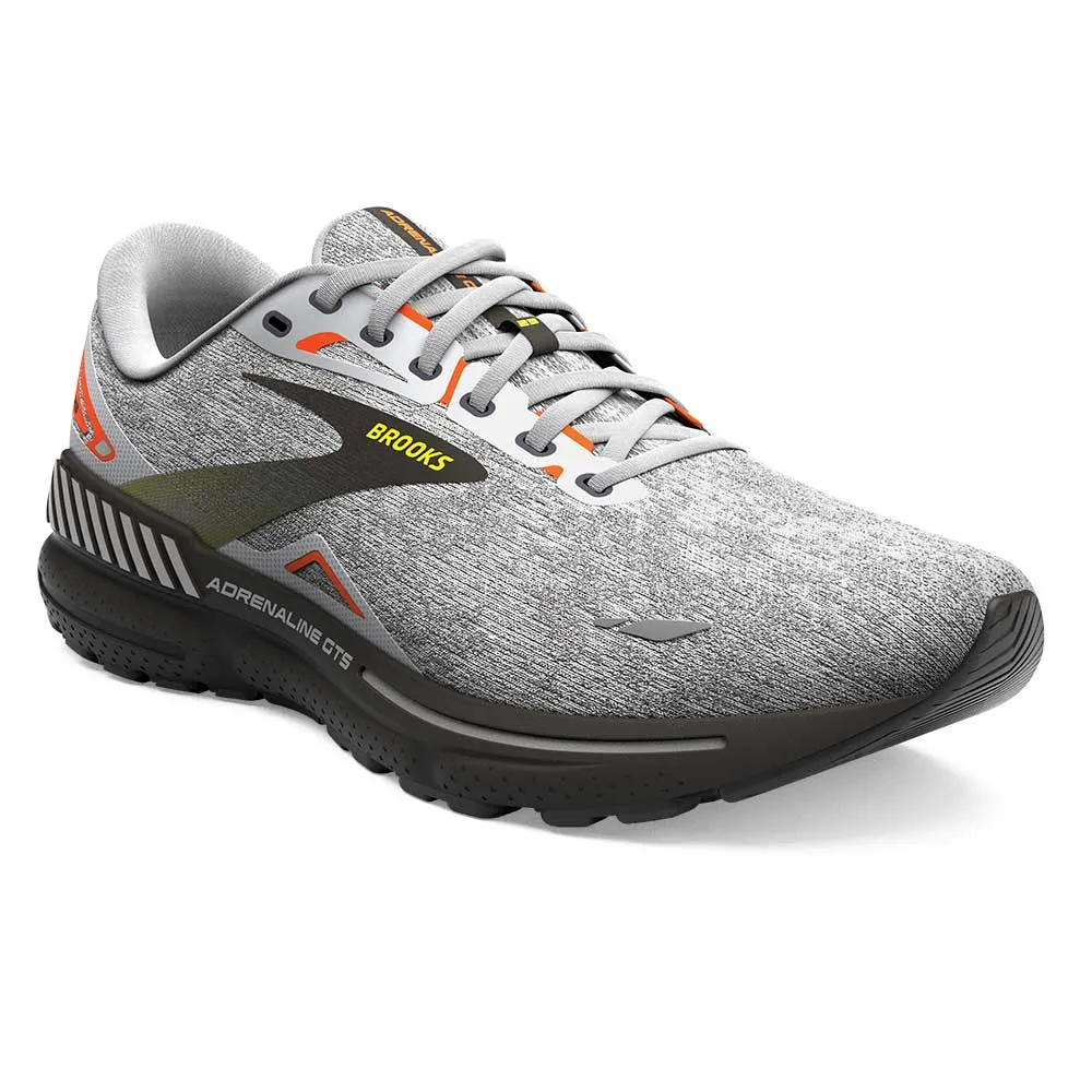 Men's Adrenaline GTS 23 Running Shoe - Oyster/Black/Red Orange - Regular (D)