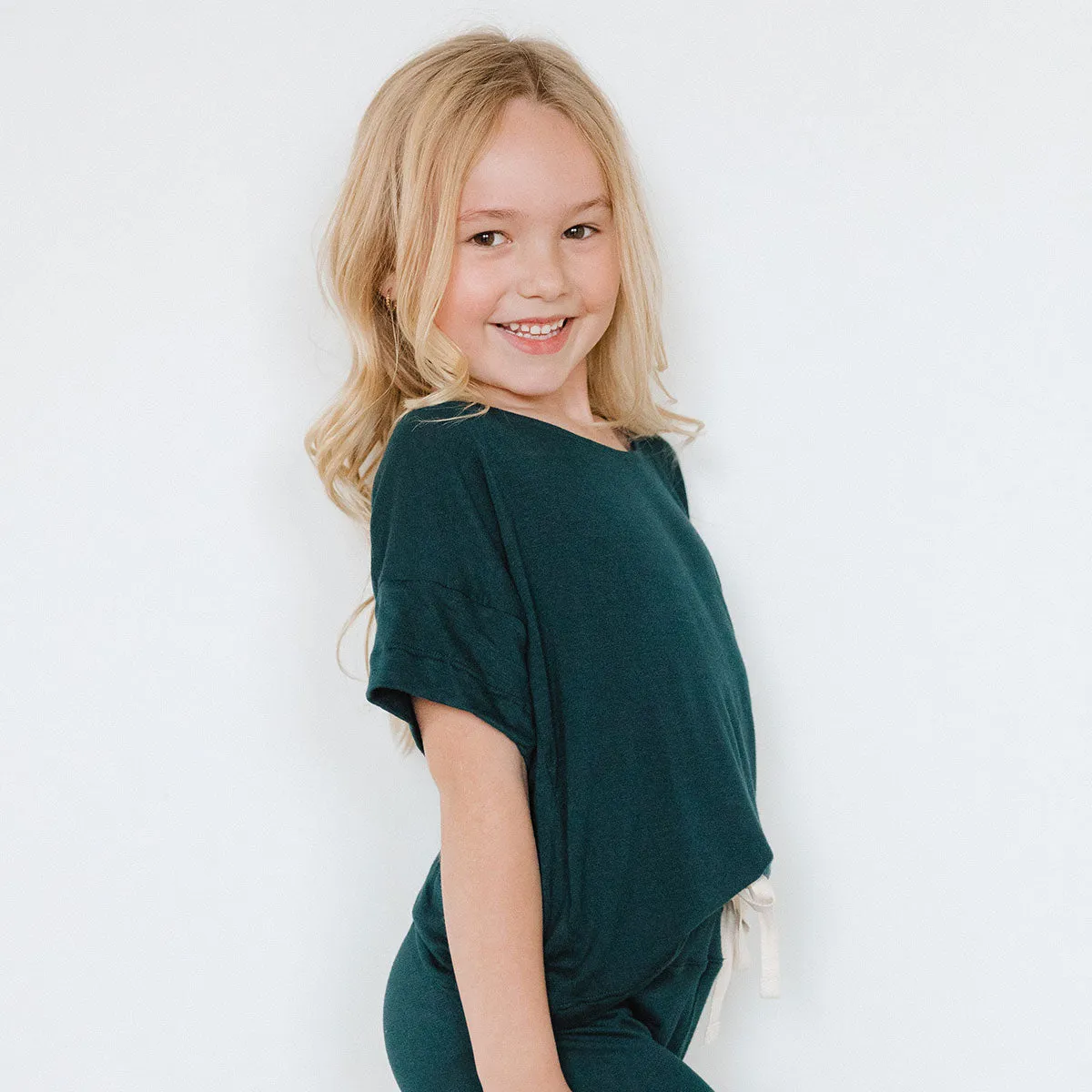 Mini Boxy Tee, Hunter Green