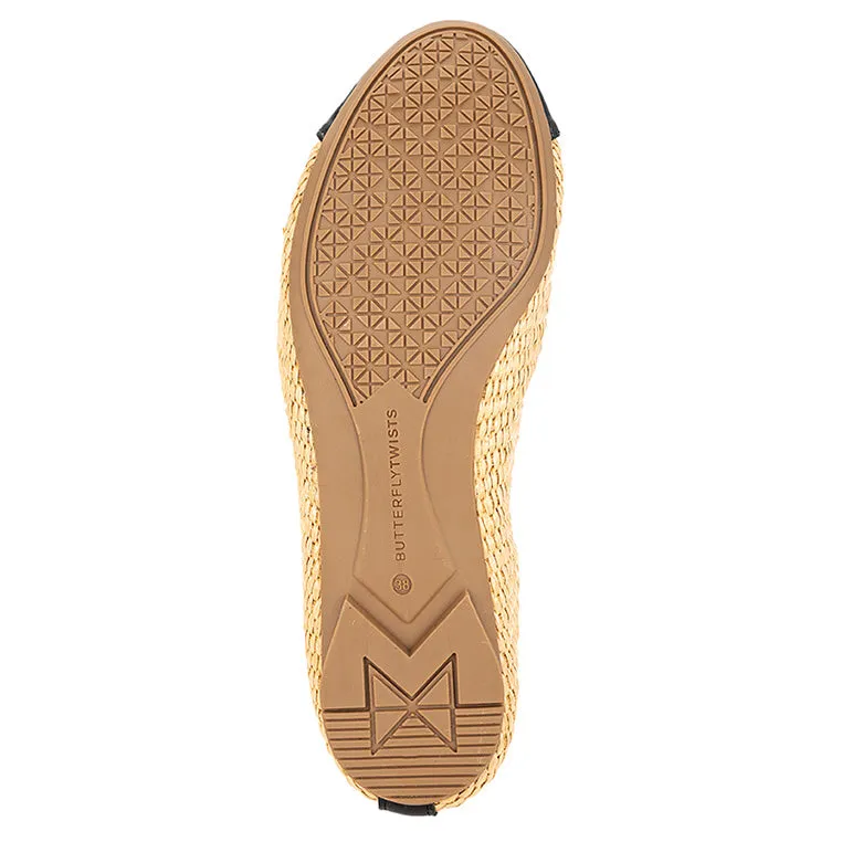 OLIVIA Ballet Flat Shoes - Natural Raffia