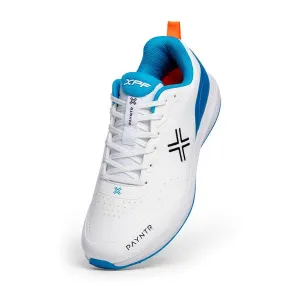 Payntr XPF-19 Batting Spike (White & Blue) Cricket Shoes