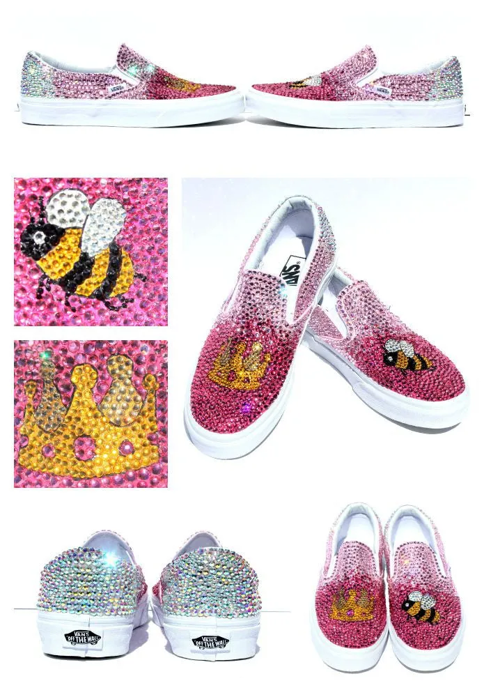 Pink Ombre "Queen Bee" Crystal Shoes