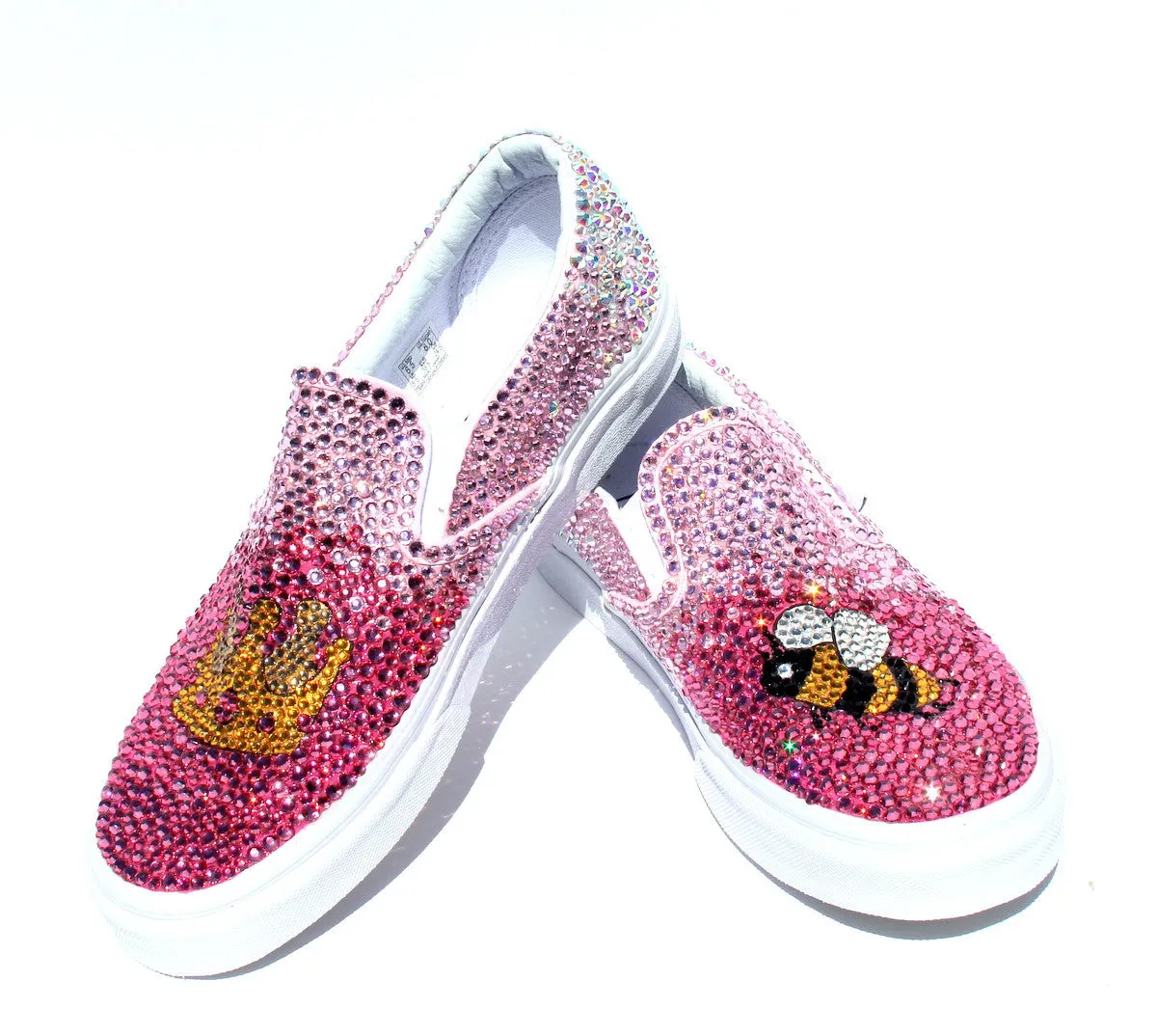 Pink Ombre "Queen Bee" Crystal Shoes