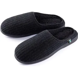 Roxoni Men's Wool Slip-On Comfortable Knit House Slipper