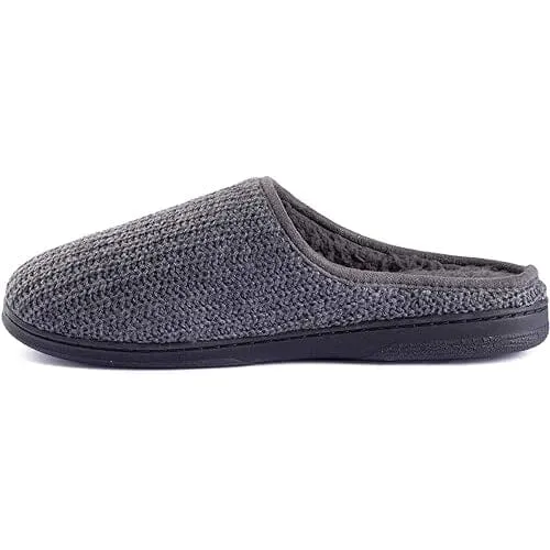 Roxoni Men's Wool Slip-On Comfortable Knit House Slipper